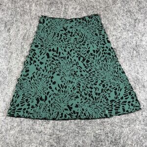 Haystacks Women's Skirt Size XS Green‎ Black Abstract A-Line Pull-On